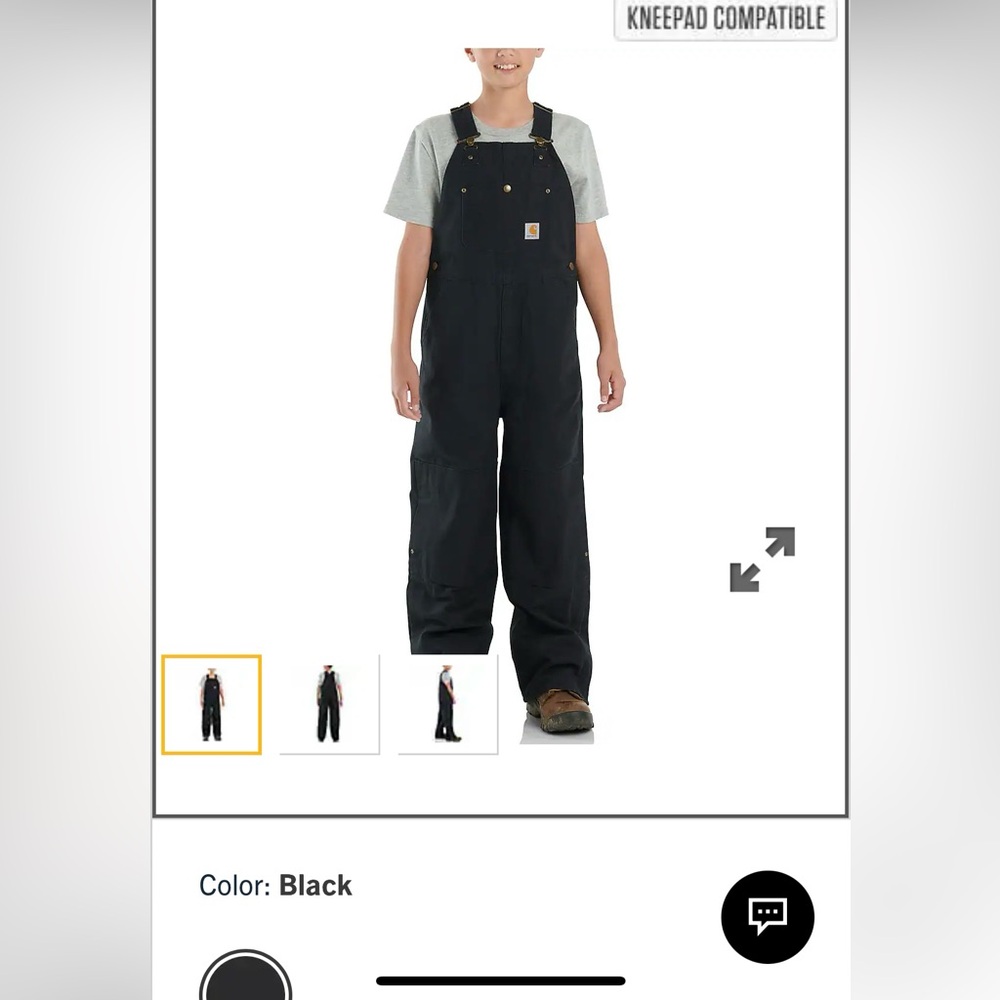Carhartt Boys 12 Bibs